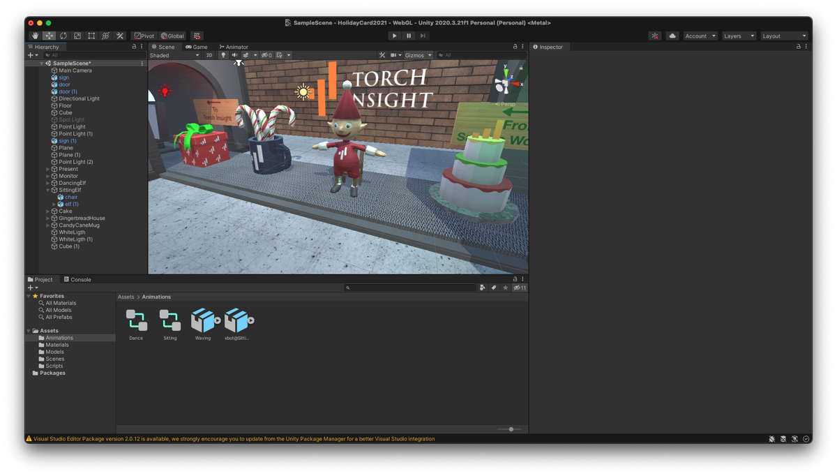 Building out the scene in Unity